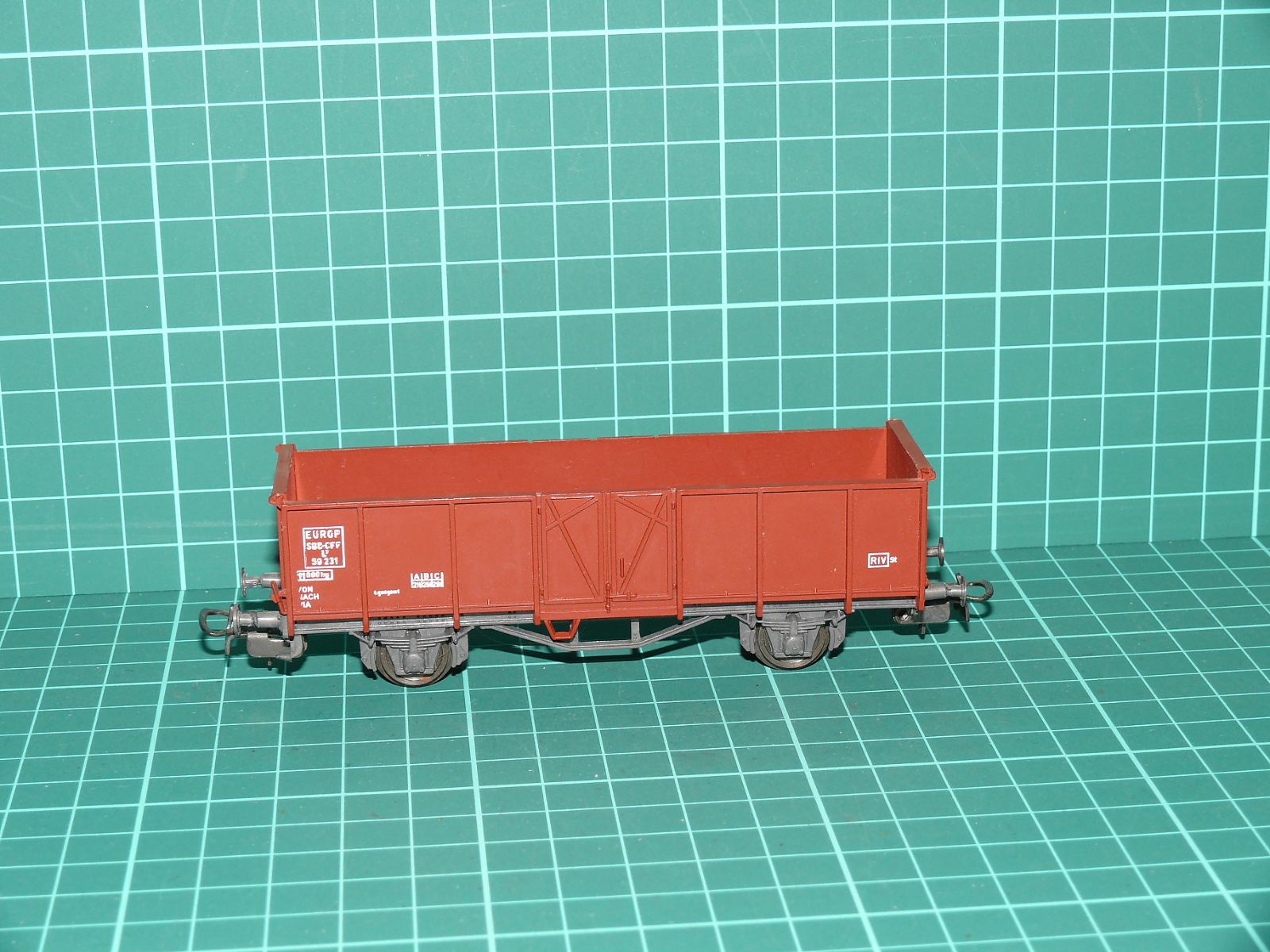 Röwa / Roco H0 - Dvounápravový otevřený nákladní vůz typu L7 EUROP (30 231) SBB-CFF (1:87) – H0