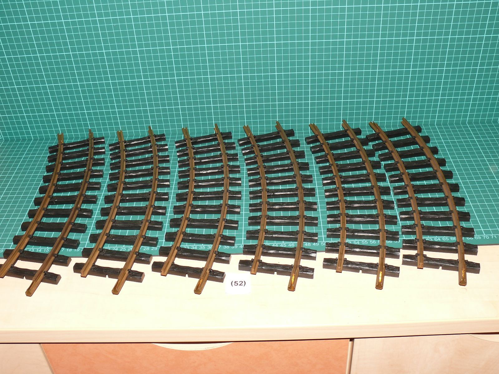 LGB G 1:22,5 - Sada 6 ks mosazných obloukových kolejí 11000 R1 (30°, 45 mm) – Jiné velikosti