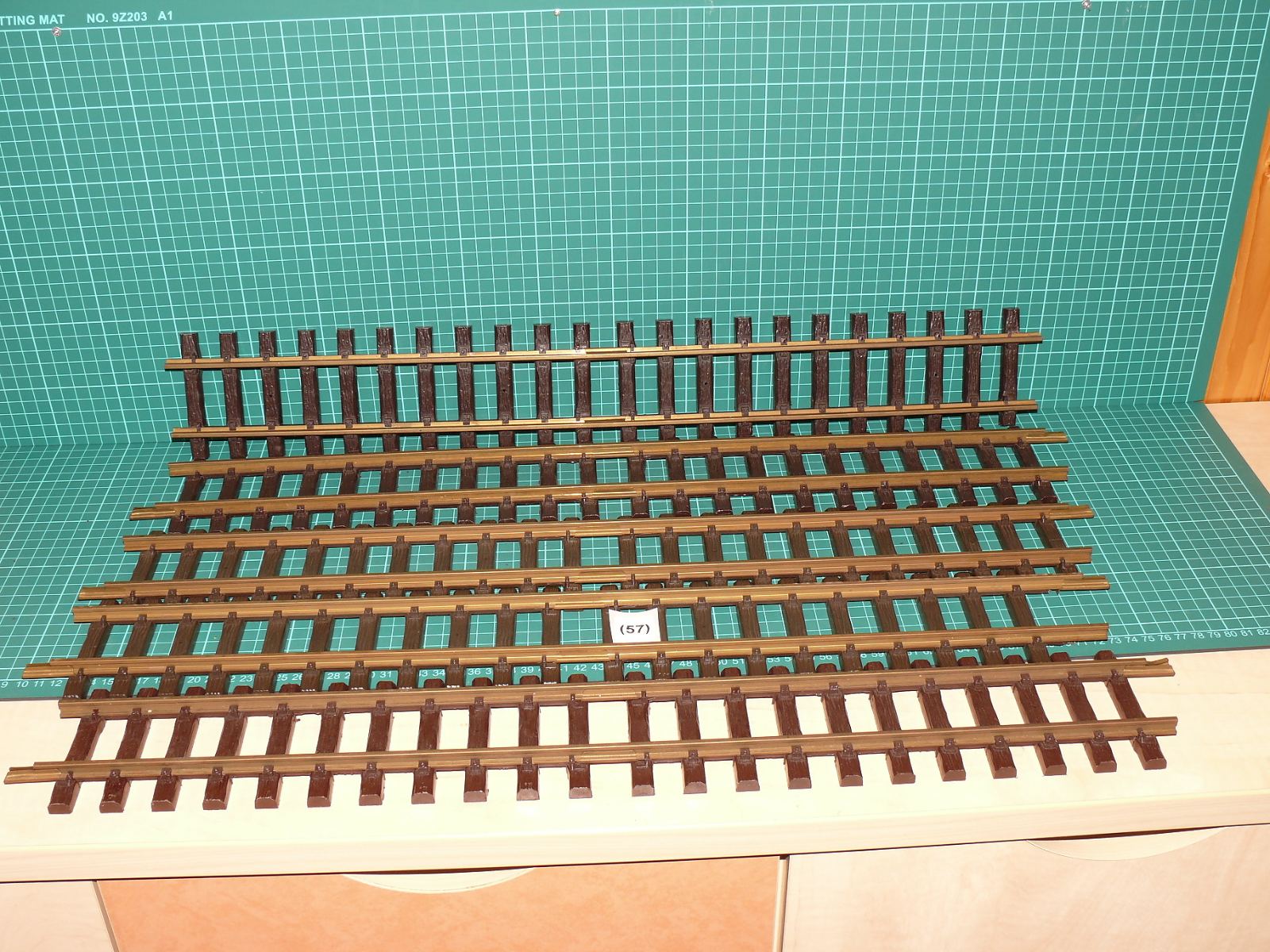LGB G 1:22,5 - Sada 5 ks mosazných přímých dlouhých kolejí 10600 (600 mm, 45 mm) – Jiné velikosti