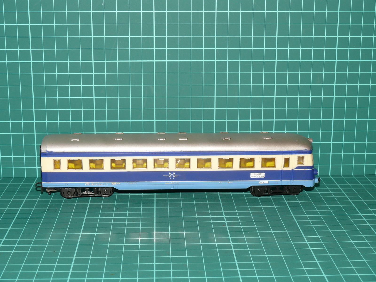 Kleinbahn H0 – Čtyřnápravový řídicí / koncový vůz motorové jednotky "Blaue Blitz" ÖBB (Ep. III) – H0