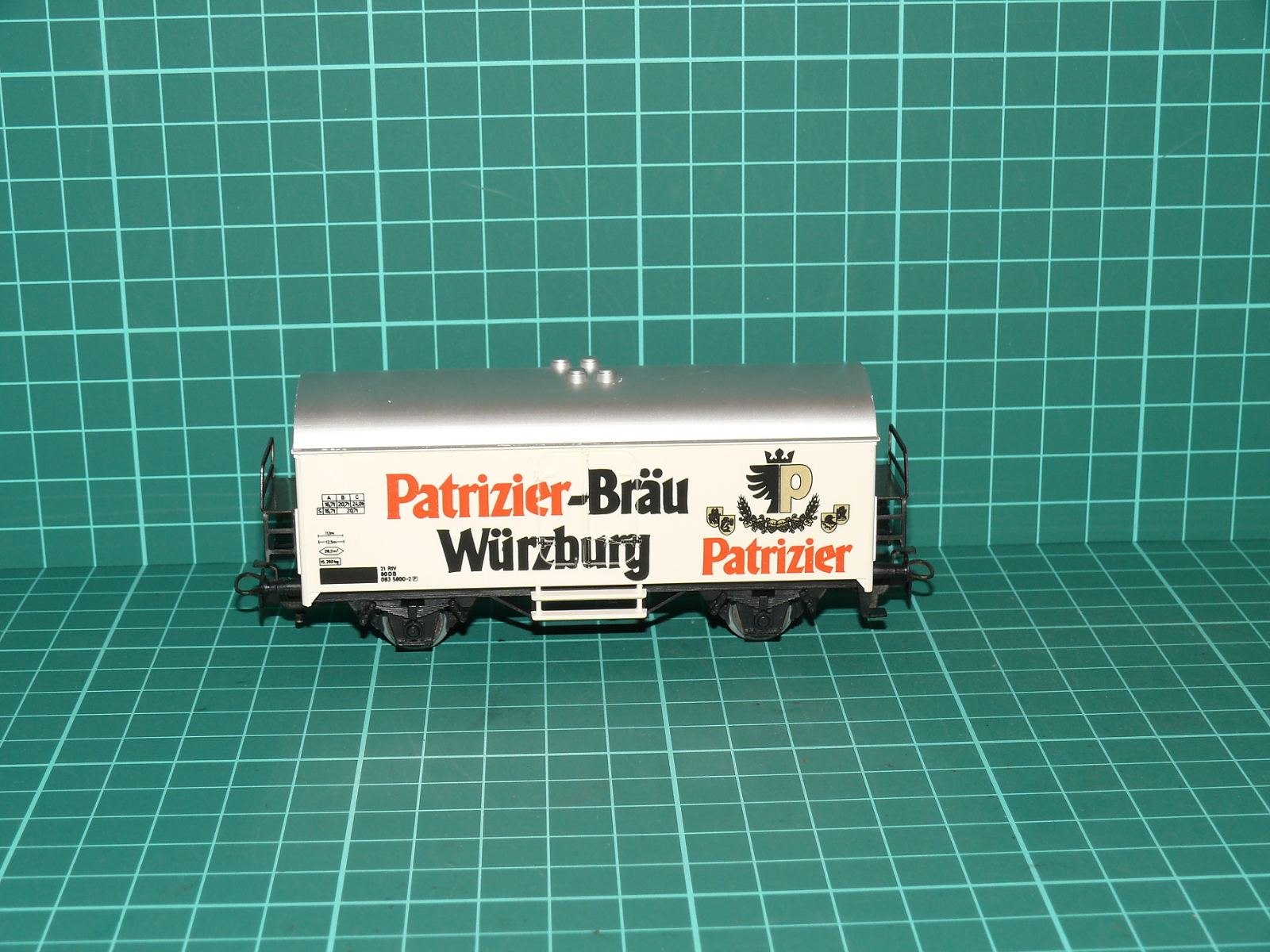 Röwa H0 – Dvounápravový chladicí pivní vůz "Patrizier-Bräu Würzburg" DB (Ep. IV) – H0