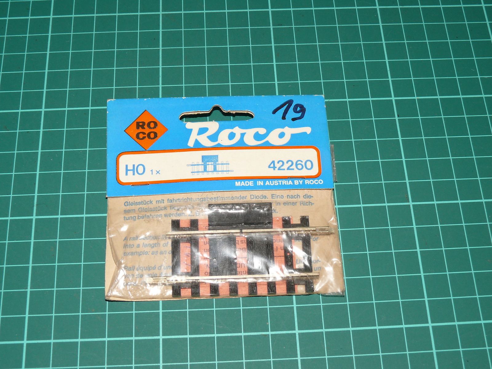Roco H0 42260 – Přímá kolej s usměrňovací diodou (1x, nové v originálním balení) – H0