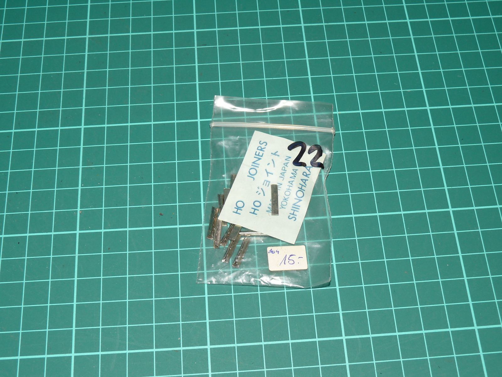 Shinohara H0 – Sada kovových kolejnicových spojek (HO Joiners, Made in Japan) – H0