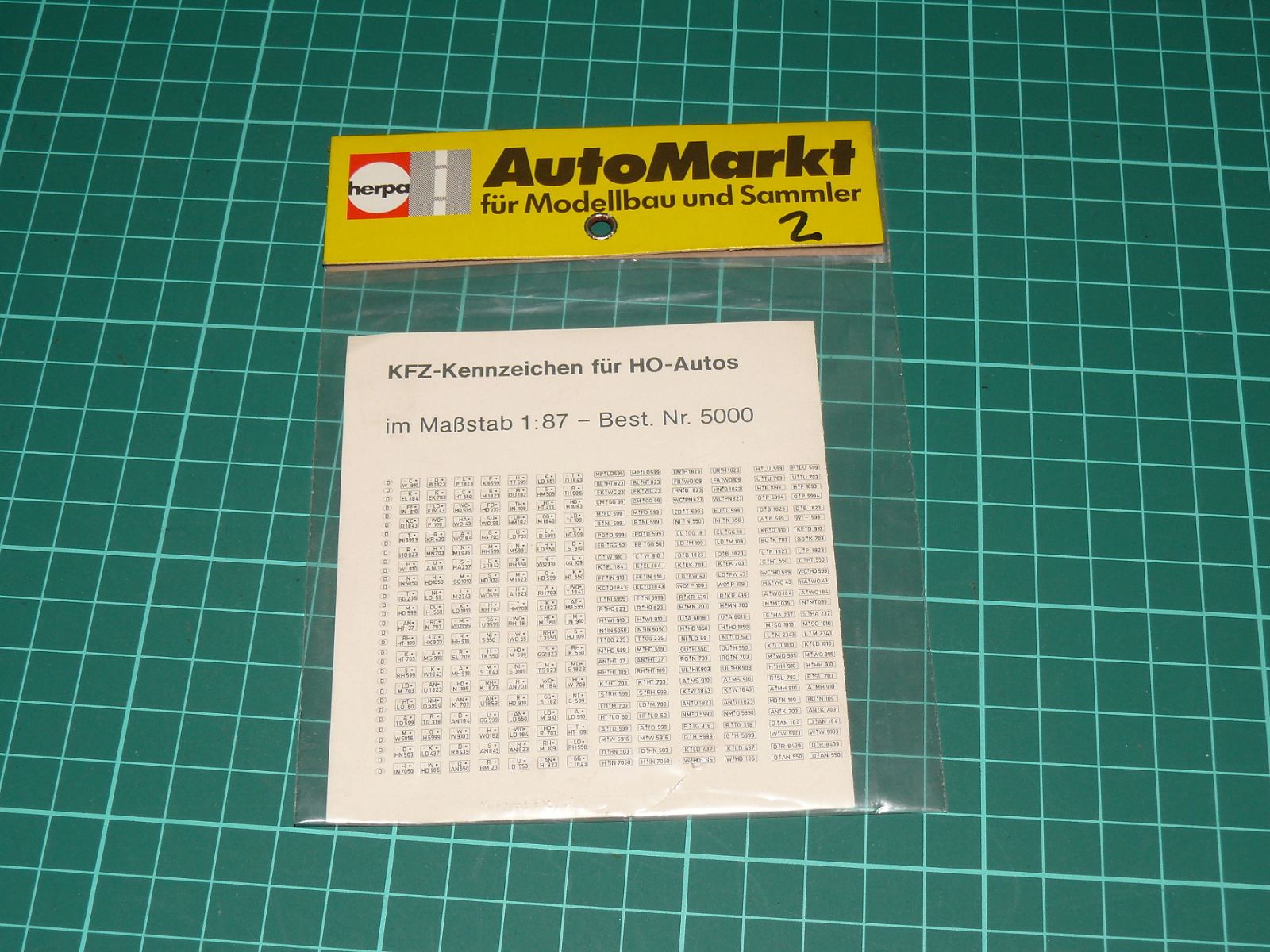 Herpa H0 5000 – Sada obtisků německé SPZ pro automobily 1:87 (AutoMarkt, nové v balení) – H0