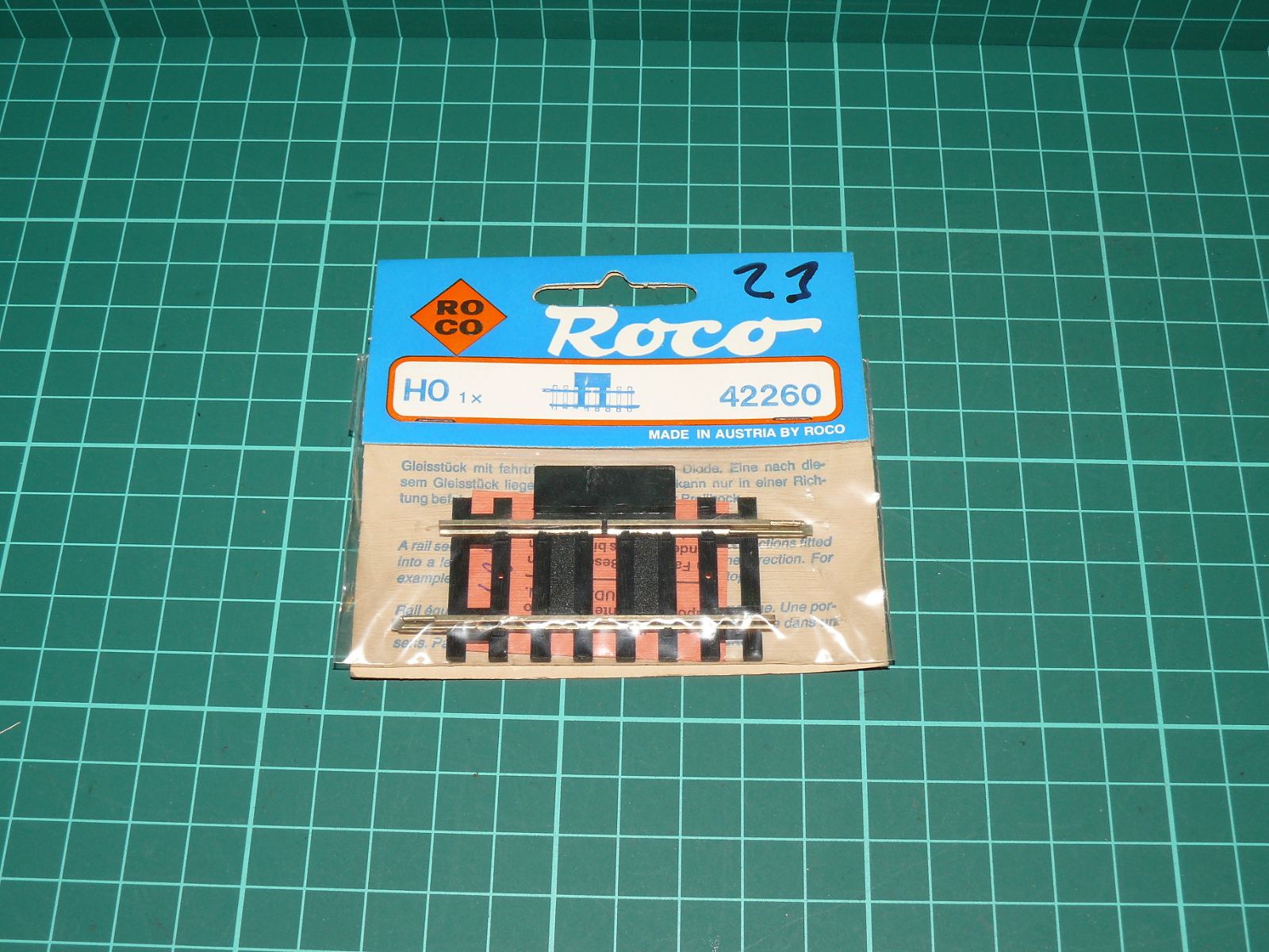 ROCO H0 – Kolejový díl s diodou / jednosměrný úsek (Art.-Nr. 42260) – H0