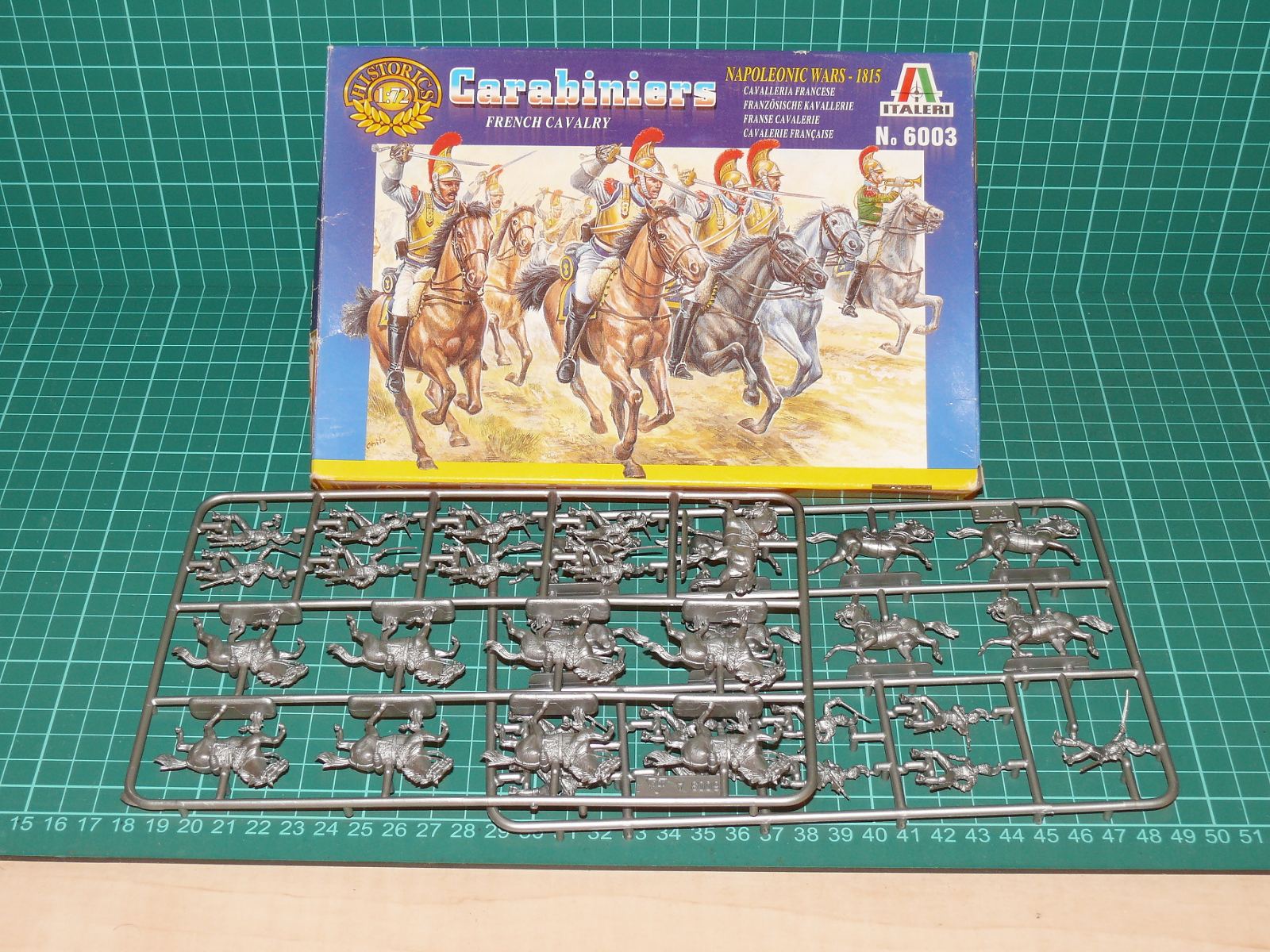 ITALERI 1:72 – Carabiniers French Cavalry 1815 (kat. č. 6003, Historics, kompletní) – Jiné velikosti