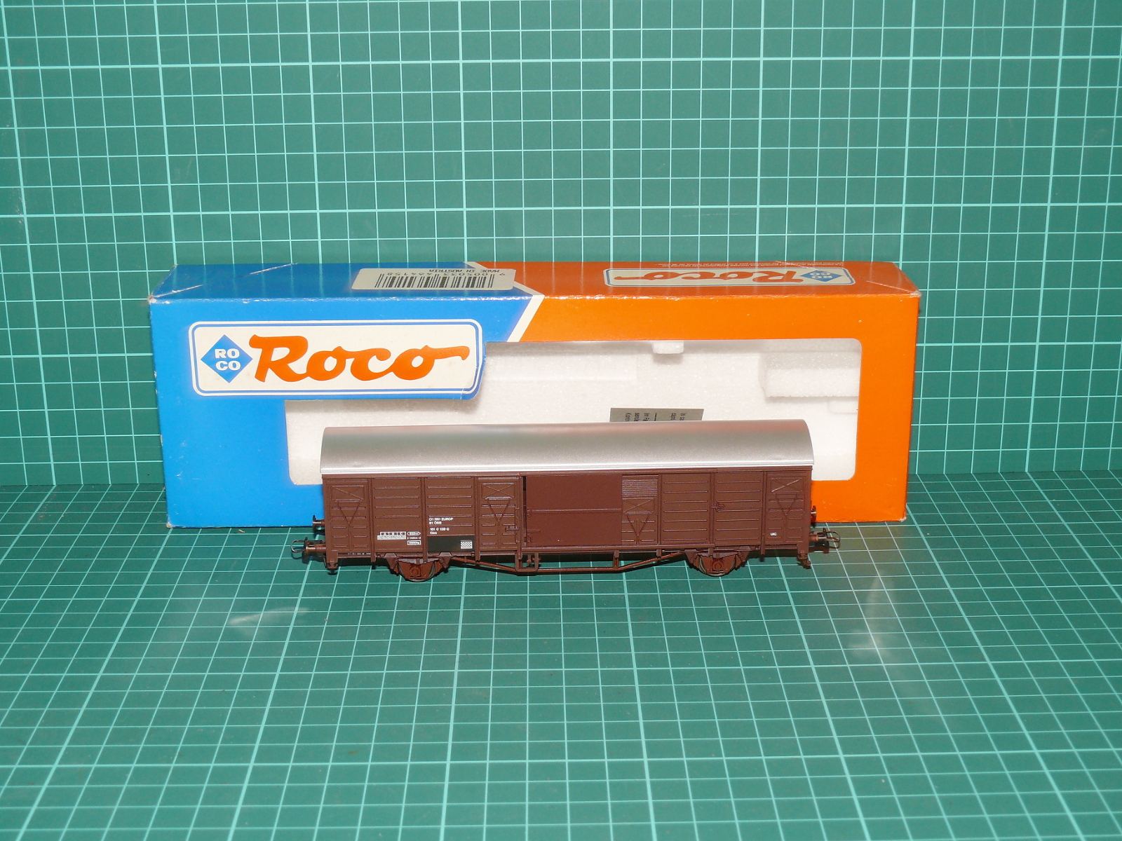 Roco H0 – Dvounápravový krytý nákladní vůz řady Gs [Oppeln] ÖBB (kat. č. 46415, OVP) – H0