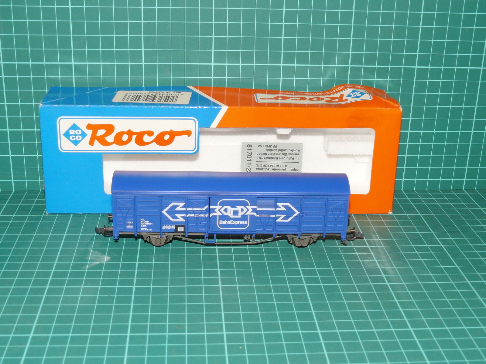 Roco H0 – Dvounápravový krytý nákladní vůz „BahnExpress“ ÖBB (kat. č. 46406, OVP) – H0