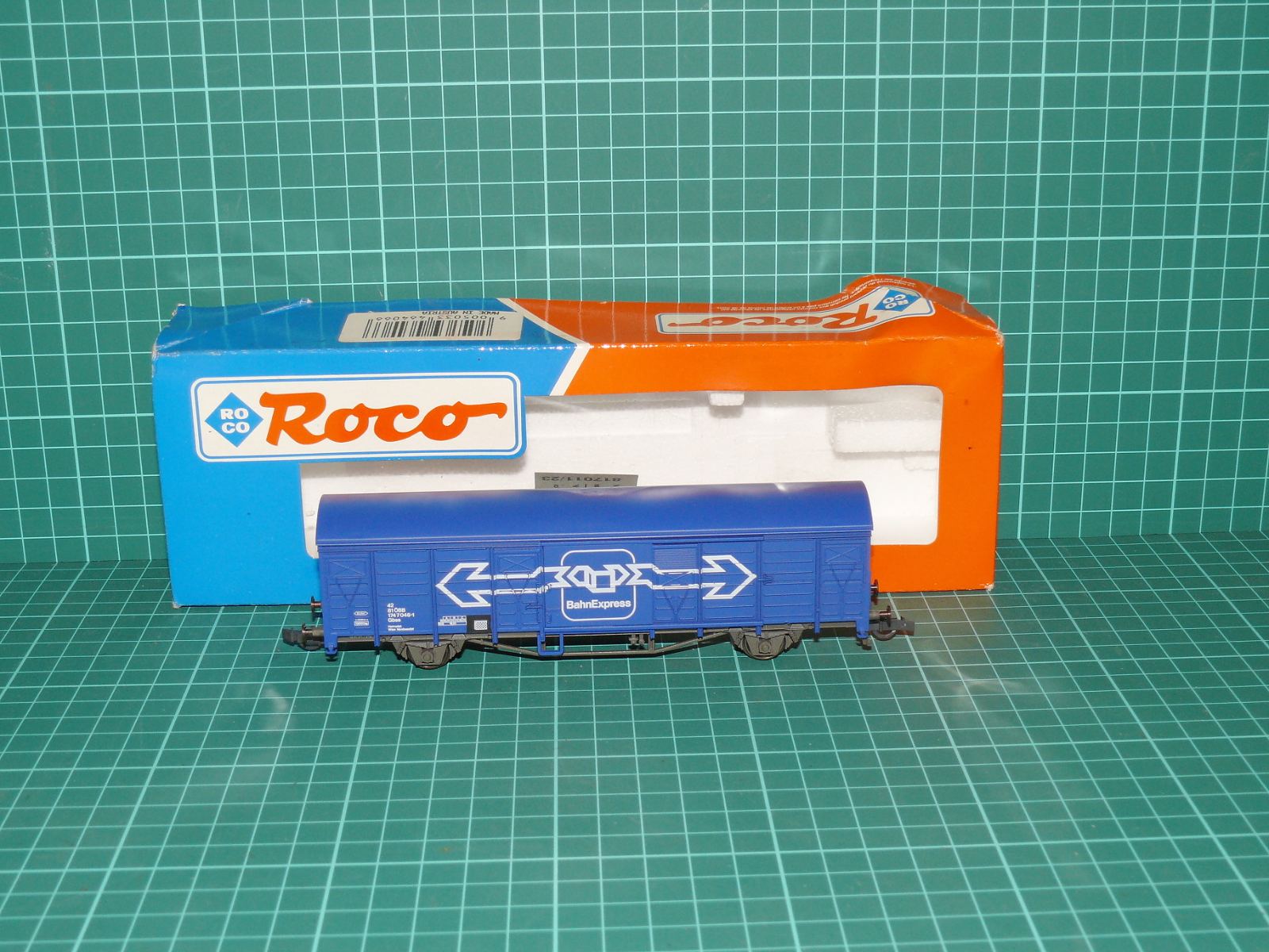 Roco H0 – Dvounápravový krytý nákladní vůz „BahnExpress“ ÖBB (kat. č. 46406, OVP) – H0