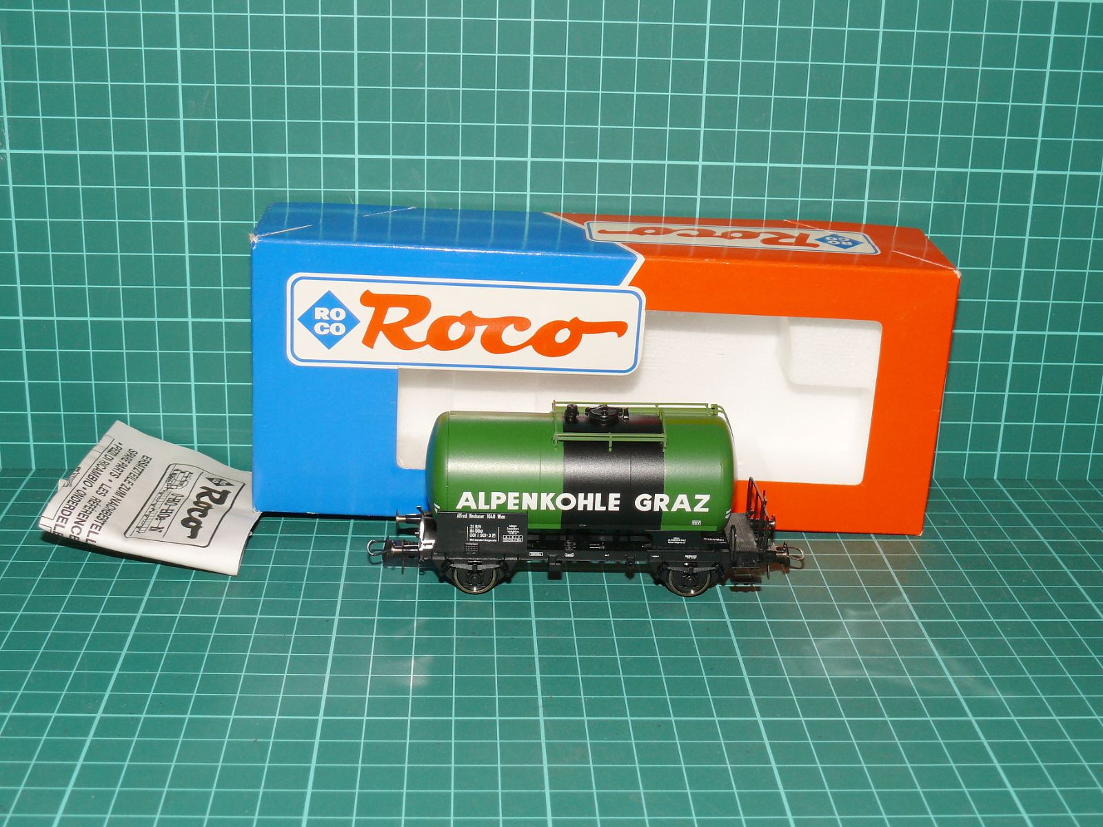 Roco H0 – Dvounápravový kotlový vůz „ALPENKOHLE GRAZ“ ÖBB (kat. č. 46671, OVP) – H0