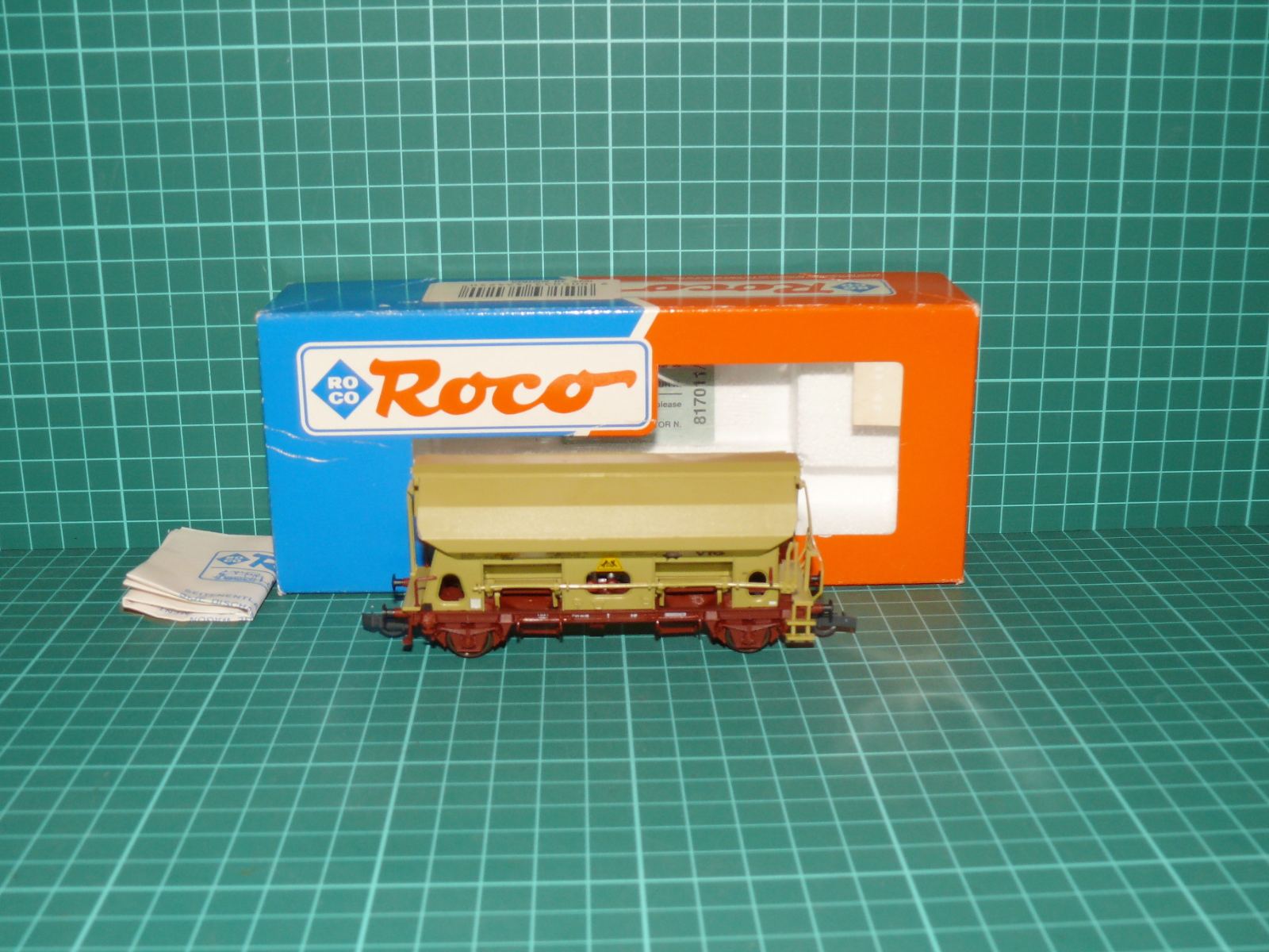 Roco H0 – Dvounápravový výsypný vůz s odklopnou střechou Tds „VTG“ NS (kat. č. 46424, OVP) – H0