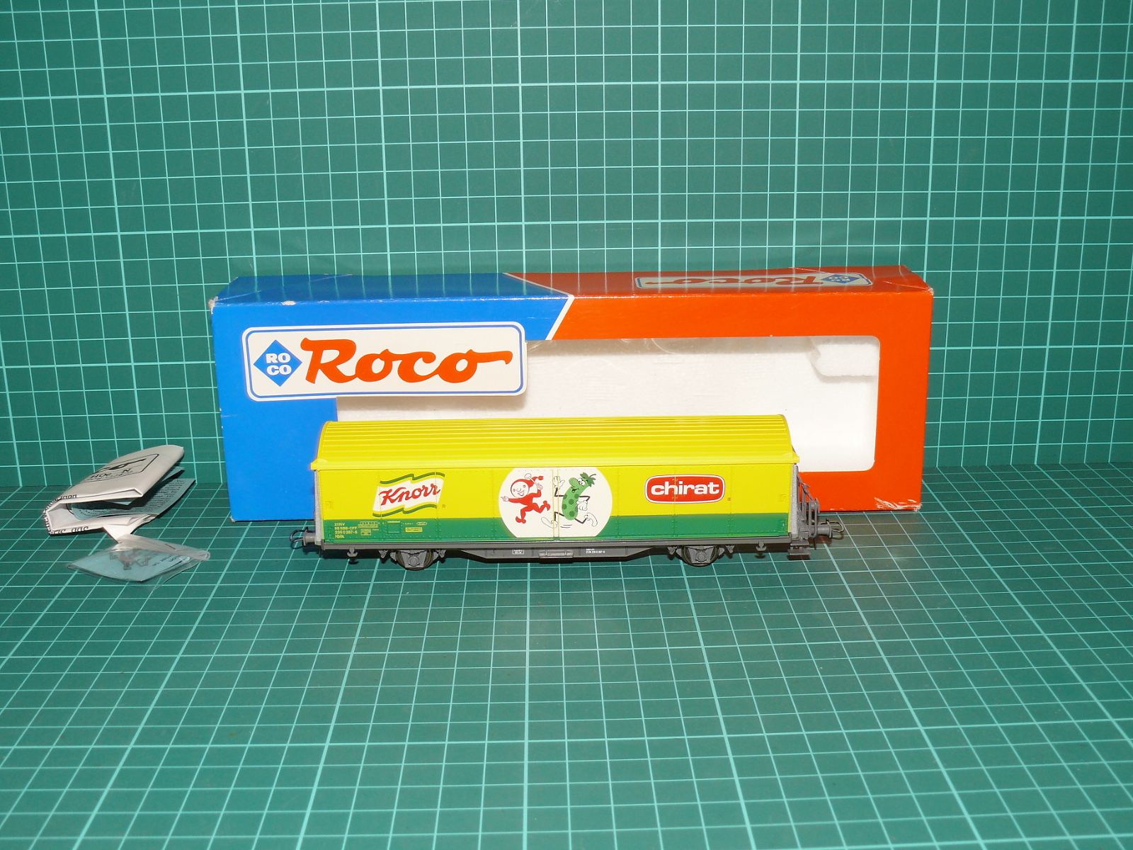 Roco H0 – Dvounápravový velkoprostorový chladicí vůz „Knorr / chirat“ SBB-CFF (kat. č. 46591, OVP) – H0