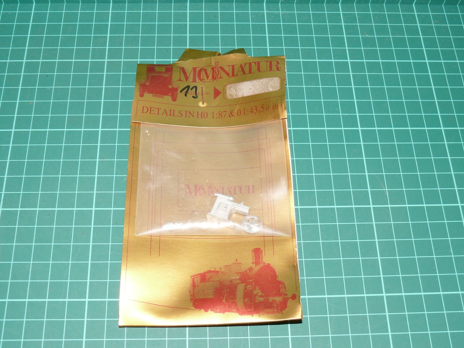 MO-Miniatur H0 - Kovový odlitek dílů parního stroje / kompresoru v balení – H0