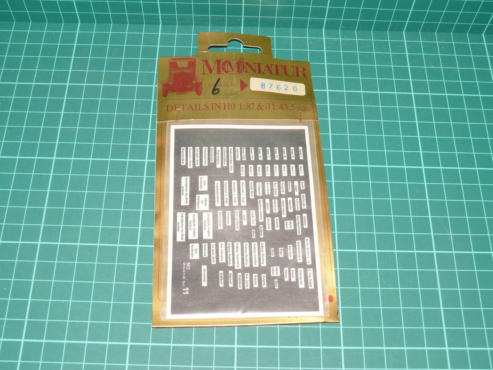 MO-Miniatur H0 / 0 - Staniční smaltované a orientační tabule (Set 11 / 87620) – H0