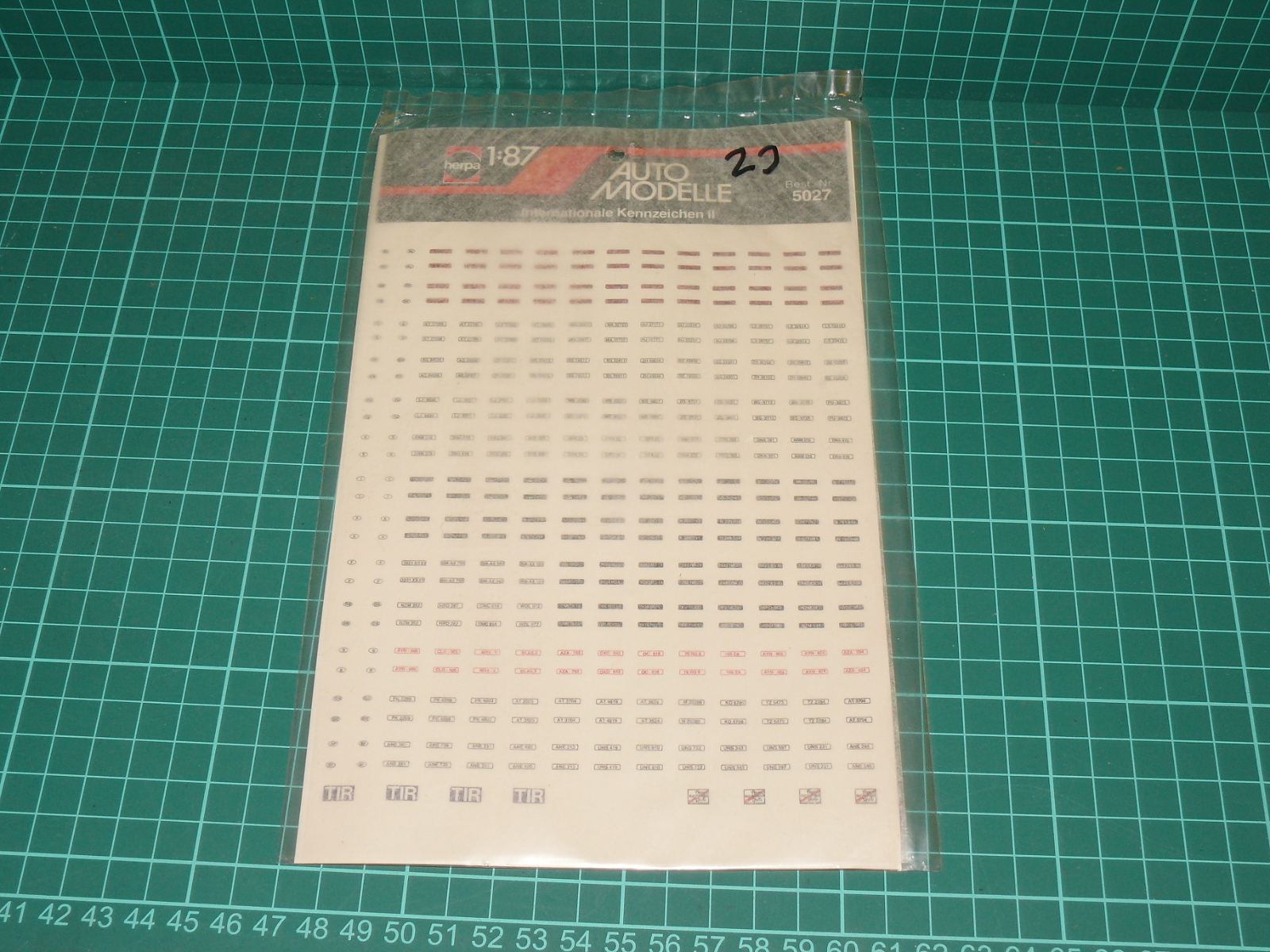 Herpa H0 - Vodou snímatelné obtisky SPZ a značení vozidel (5027) – H0