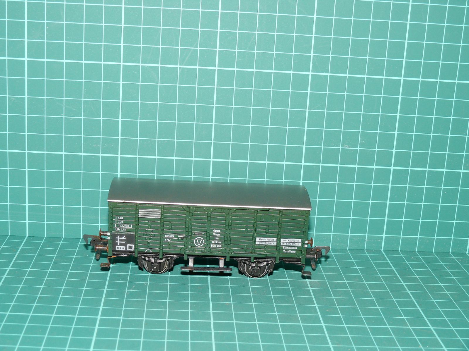 Fleischmann H0 - Dvounápravový krytý nákladní vůz K.Bay.Sts.B. (Nürnberg 6732 / kat. č. 5053) – H0