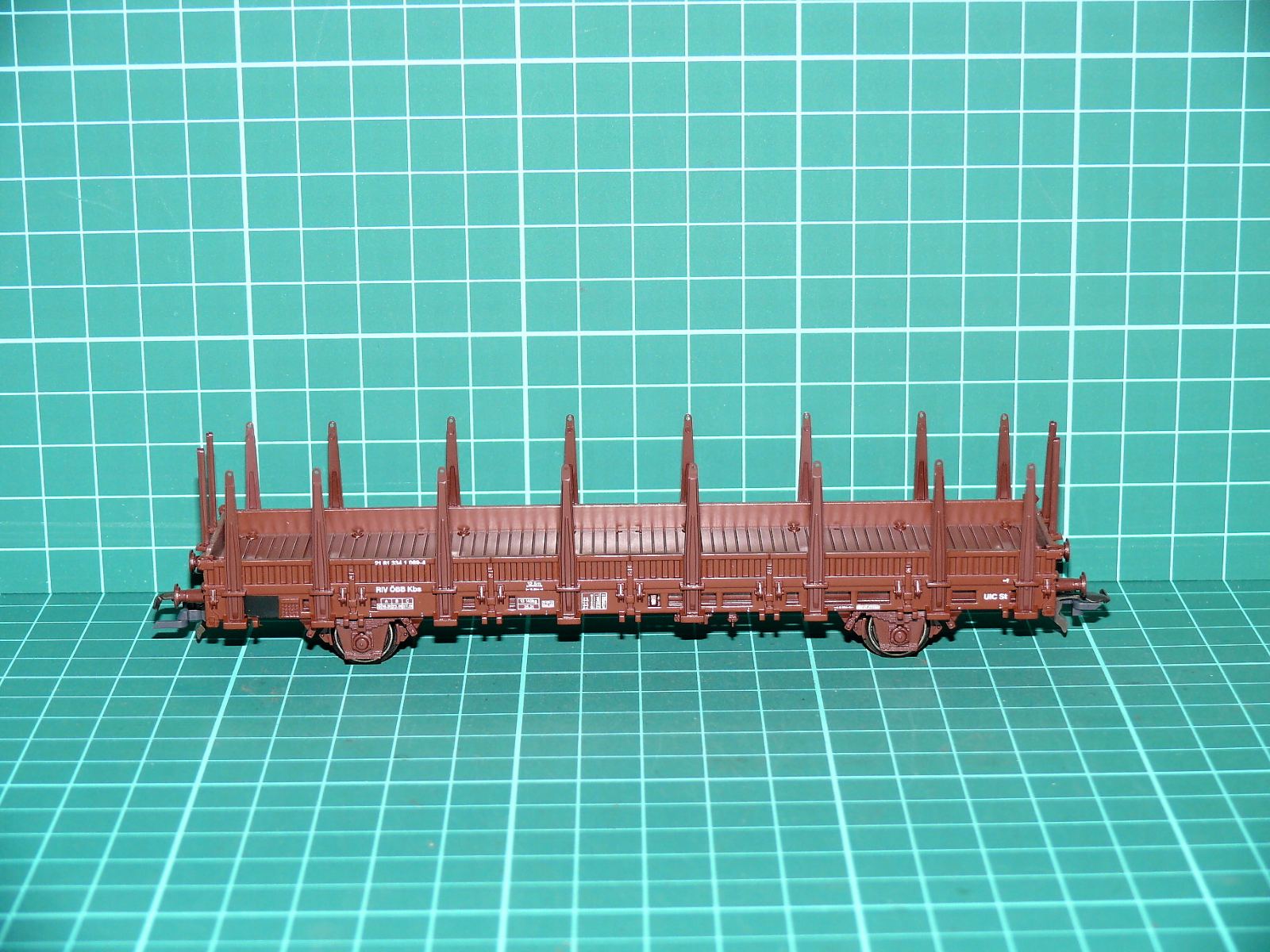 Roco H0 - Dvounápravový klanicový vůz Kbs (RIV ÖBB) hnědý (1:87) – H0