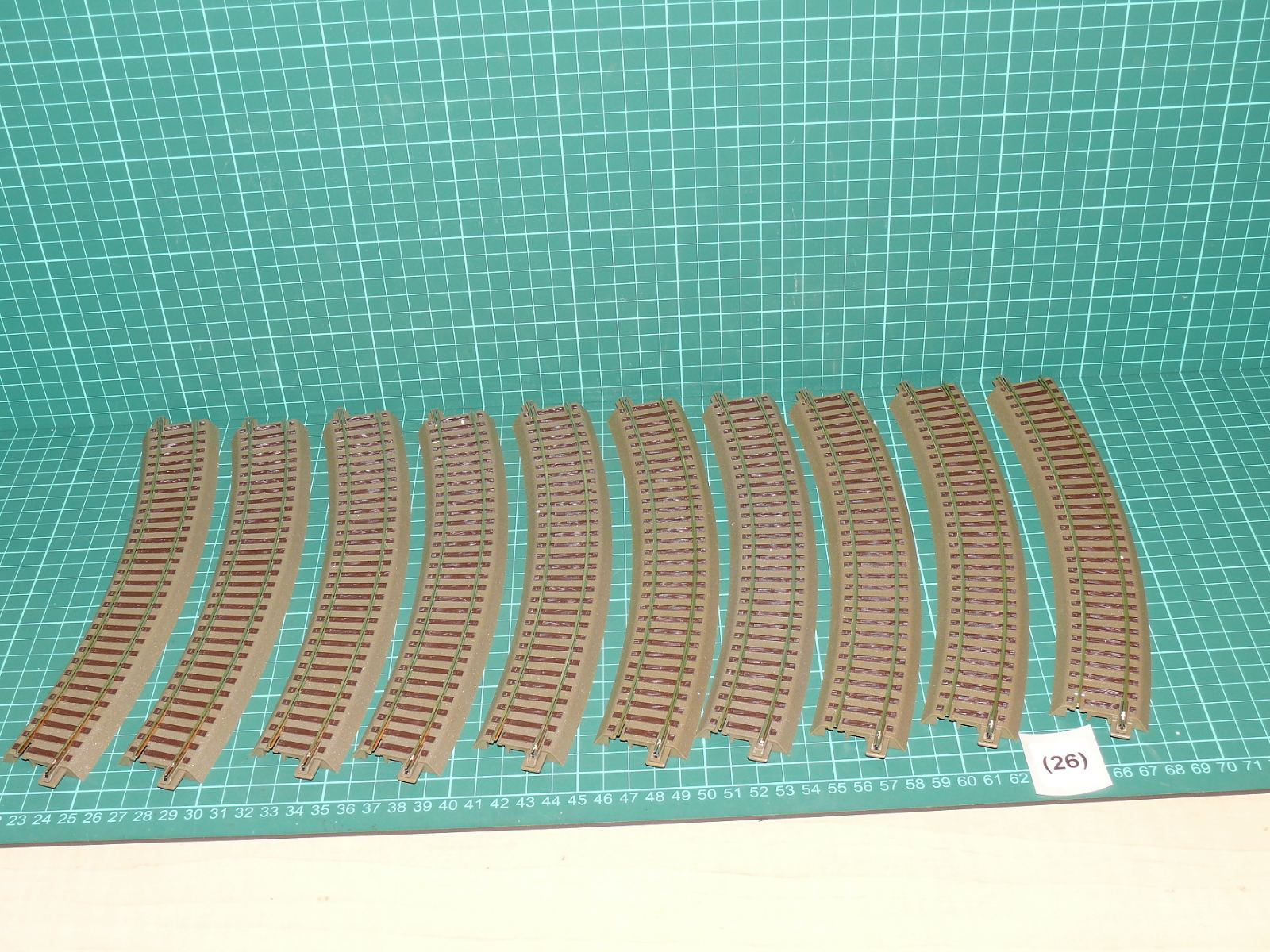 Roco geoLINE H0 - Sada obloukových kolejí s podložím R3 (434,5 mm / 30°), 10 ks – H0