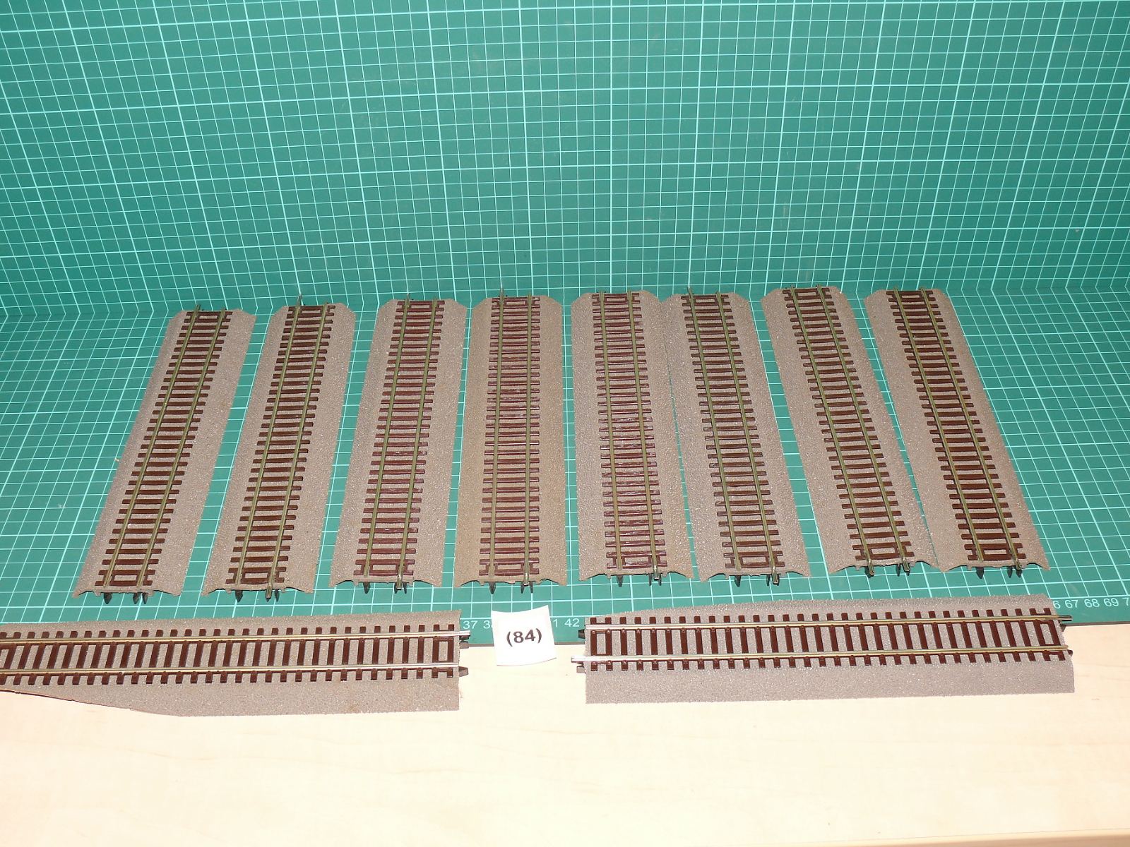 Roco RocoLine H0 - Sada přímých kolejí s gumovým podložím G1 (230 mm), 10 ks – H0