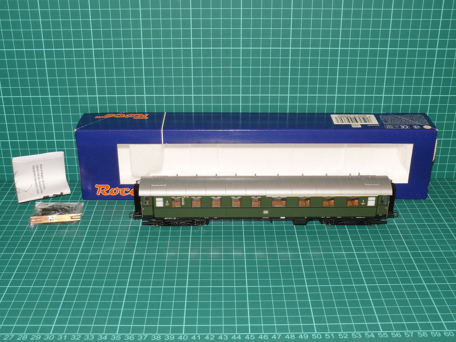 Roco H0 45660 - Rychlíkový osobní vůz 1./2. třídy AB4üwe DB, zelený, OVP – H0