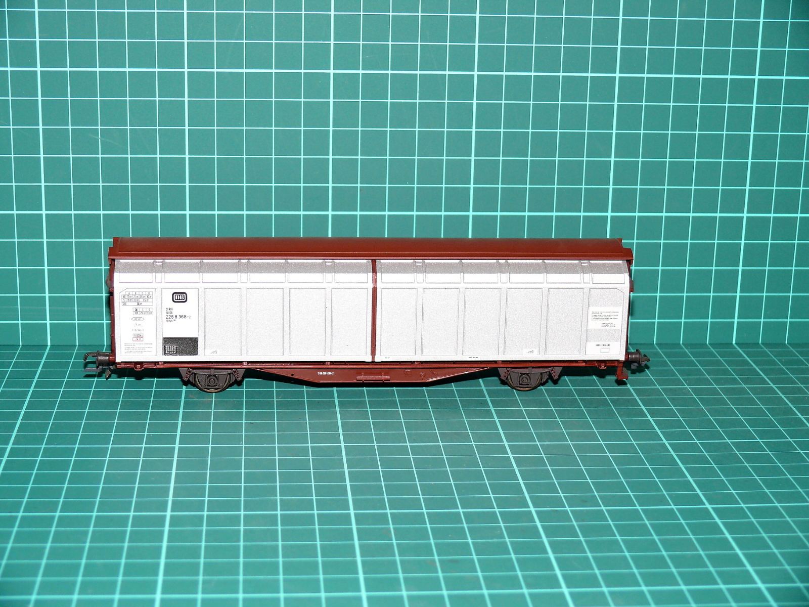 Roco H0 - Dvounápravový vůz s posuvnými stěnami Hbis-ww (DB) hnědý/stříbrný (1:87) – H0